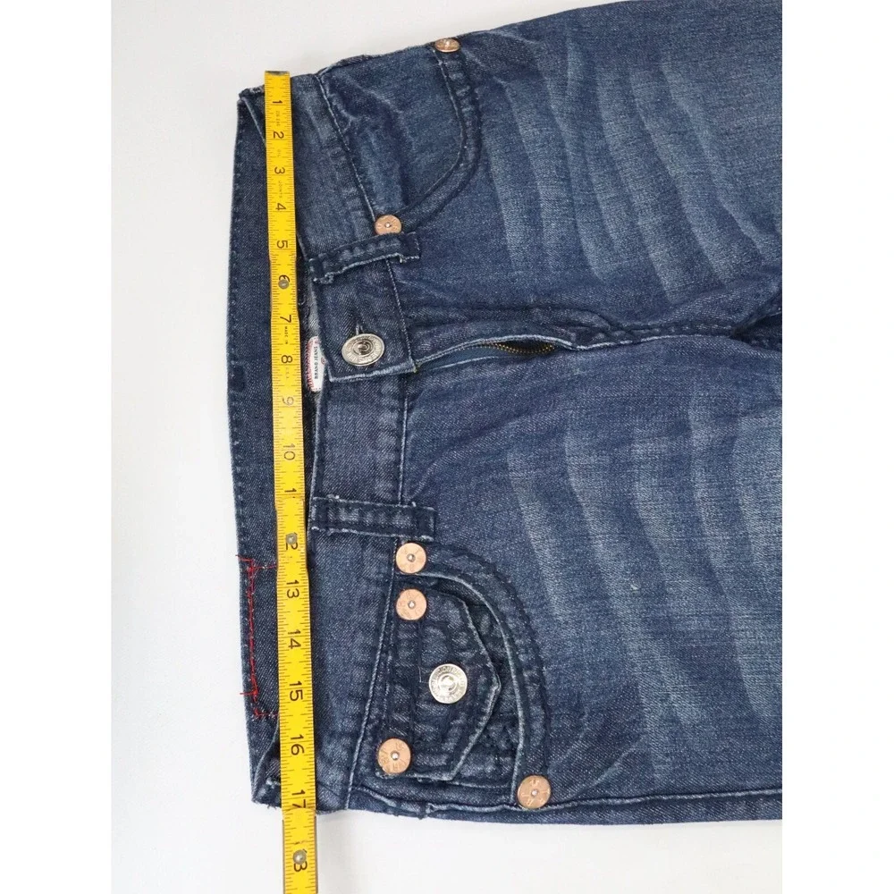 True Religion Jeans Mens 34x32 Rainbow Billy Denim Pants Flap Pockets Cotton USA